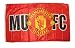 OFFICIAL MANCHESTER UNITED LARGE MUFC CREST 5FT X 3FT FLAG