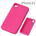 iPhone4S スリップガードシリコンジャケット/ラズベリー
