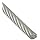 Galvanized Steel Wire Rope, Vinyl Coated, 7x19 Strand Core, Natural