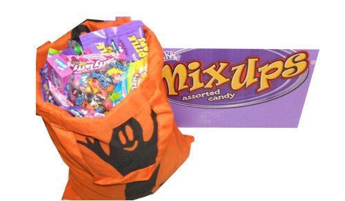 Halloween Trick or Treat Gift Bag, Filled with 5 Pounds of Halloween Wonka Mix ups candy