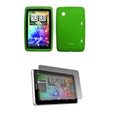 EMPIRE Neon Green Silicone Skin Case Cover + Screen Protector for HTC EVO V ....