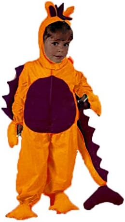 Nylon Orange Dinosaur Costume