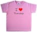 I Love Heart Thursdays Pink Kids T-Shirt (Black & Red print)-12-13 Years I Love Heart Thursdays Pink Kids T-Shirt (Black & Red print)-12-13 Years