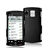 Black Rubberized Snap-On Hard Skin Case Cover for Sanyo Zio M6000 Kyocera Phone by Electromaster