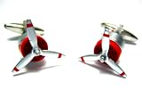 Air Plane Jet Propeller Diecast Cufflinks w/ Gift Box : They Spin!
