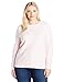 Just My Size Women's Plus V-Notch Sweatshirt, Pale Pink, 5X