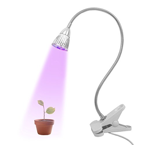 LED Concepts® Grow Light – Miracle Plant Light Clip Desk Lamp for Hydroponics Greenhouse Organic – 5W 22″ 360° Flexible Neck Light LED Concepts® Grow Light – Miracle Plant Light Clip Desk Lamp for Hydroponics Greenhouse Organic – 5W 22″ 360° Flexible Neck Light