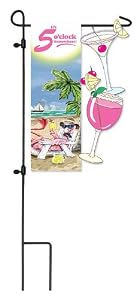 5 o'Clock Cocktails Sculpted Artistic Blend Garden Size Flag