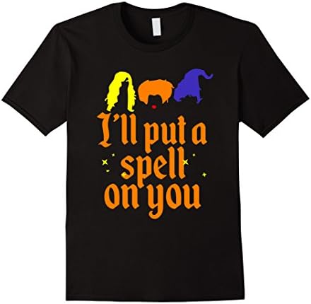 Men's I'll Put a Spell On You Hocus Pocus Tee Shirt Medium Black