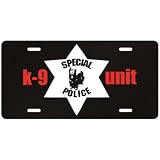 New  Briard / K-9 Unit  License Plate Dog
