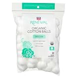 Rite Aid Renewal Cotton Balls, Organic, Triple Size, 80 ea