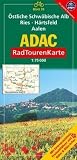 ADAC RadTourenKarte 39. Östliche Schwäbische Alb, Ries, Härtsfeld, Aalen. 1 : 75 000