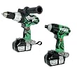 Hitachi KC18DCL 18-Volt Lithium Ion Impact Driver and Hammer Drill Combo Kit