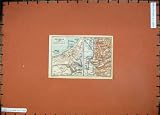 1929 COLOUR MAP AUSTRIA STREET PLAN BREGENZ LAUTERACH