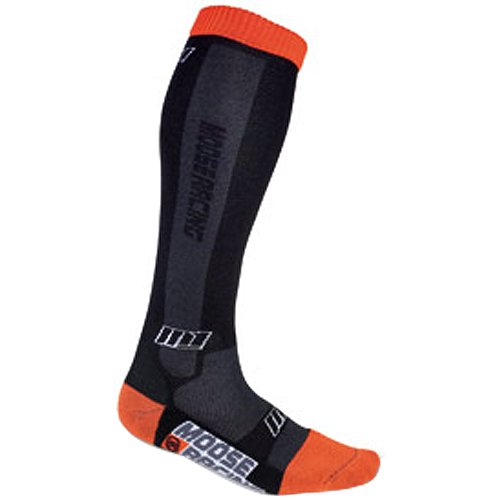 Moose Racing M1 Men's Motocross Motorcycle Socks - Color: Black/Orange, Size: Large/X-Large