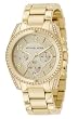 Michael Kors - Woman's Midsize Gold Runway Watch with Glitz - MK 5166