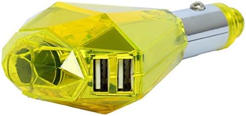 LIYAWEI Smart Dual USB Car Adapter Charger + Car Air Purifier + Safety Hammer,5V/3.5A Rapid Portable Travel Charger for Iphone Samsung Google All Android/tablets