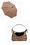 Leopard Skin Matching Umbrella & Handbag Set