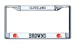 Cleveland Browns Chrome License Plate Frame (Black Lettering)