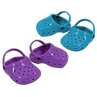 Purple & Teal Polliwog Doll Shoes Set, Fits 18 Inch American Girl Dolls
