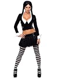 Sexy Wednesay Addams Costume Gothic Theatre Costumes Mini Skirt Crop Top The Addams Family