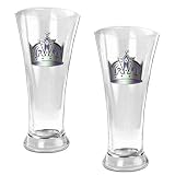 NHL Los Angeles Kings Two Piece 19-Ounce Pilsner Glass Set - Primary Logo