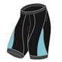 Descente 2009 Women's Strata Cycling Shorts - Black/Caribbean Blue - 10110BKCB (XS)