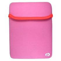 Kroo 10959 Reversible Laptop Sleeve for Asus Eee PC 700/701/900 (Grey/Pink)