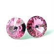 Rose 12mm Swarovski Crystal Post Earrings Fashion Jewelry -- Made In USA