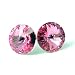 Rose 12mm Swarovski Crystal Post Earrings Fashion Jewelry -- Made In USA