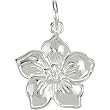 14K White Gold Forget-me-Not Diamond Charm - 0.02 Ct.