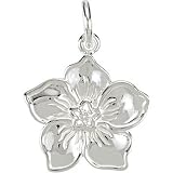 14K White Gold Forget-me-Not Diamond Charm - 0.02 Ct.