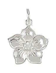 14K White Gold Forget-me-Not Diamond Charm - 0.02 Ct. -- LIFETIME WARRANTY