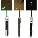 HDE® Red Green Blue Laser Pointer Bundle Pack - 3 Military Grade 5mW Laser Pointers