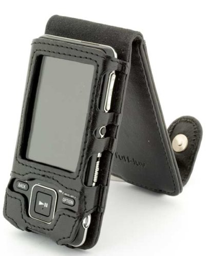 Childrens Toyshop  Electronics : Tuff-Luv Classic "Veggie" Leather case cover - Sony Walkman NWZ-A82X A820 Series (NWZ-A826 NWZA826 NWZ-A828 NWZA828 NWZ-A829 NWZA829) - Black