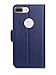 FYY [Genuine Leather Wallet Case for Apple iPhone 8 Plus 2017/iPhone 7 Plus 2016, Handmade Flip Folio Wallet Case with Kickstand Card Slots Magnetic Closure for iPhone 8 Plus/iPhone 7 Plus Navy