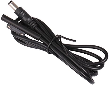 Amztek Charger Cable Connector Charging Cord for Microsoft Surface Pro 3 12 Inch Tablet to 12V DC Power Bank External Battery (Magnetic, 5.5x2.1mm)