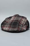 Brixton The Hooligan Hat in Khaki and Red Plaid,Hats for Men
