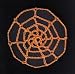 Orange Spider Web Crocheted Hair Bun Cover- MEDIUM