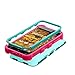 MYBAT TUFF Hybrid Phone Protector Cover for Alcatel 7024W One Touch Fierce - Retail Packaging - Teal/Pink