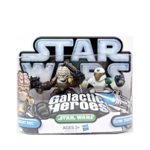 Star Wars 2010 Galactic Heroes Mini Figure 2Pack Clone Training Armor Echo Sgt. Bric