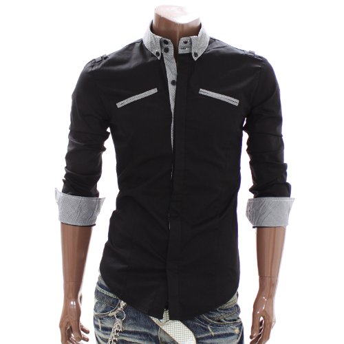 Herren Freizeithemd Brusttaschw (AT864)