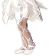 Tights with Mesh Bows in White