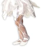 Tights with Mesh Bows in White