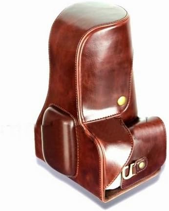 Westlinke Classic Digital Camera Bag Cover for Canon EOS 70D Camera Leather Case-Coffee with Shoulder Strap