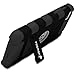 Fosmon HYBO Series Dual-Layer PC + Silicone Hybrid Case with Kickstand for BlackBerry Z10 - Black / Black