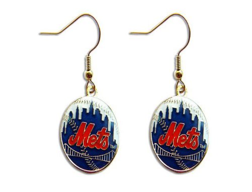 New York Mets Dangle Logo Earring Set Mlb Charm Gift