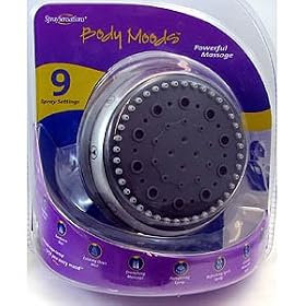 Waxman 8679000 9-Spray Body Moods Showerhead, Satin Chrome