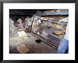 Baking Bread in a Wood-Fired Oven, Morocco Framed Art Poster Print by John & Lisa Merrill, 31x25