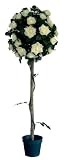 from PROTEAM UK LTD Proteam HO1866 - Artificial Tree Collection - 4 Foot White Rose Tree Model HO1866